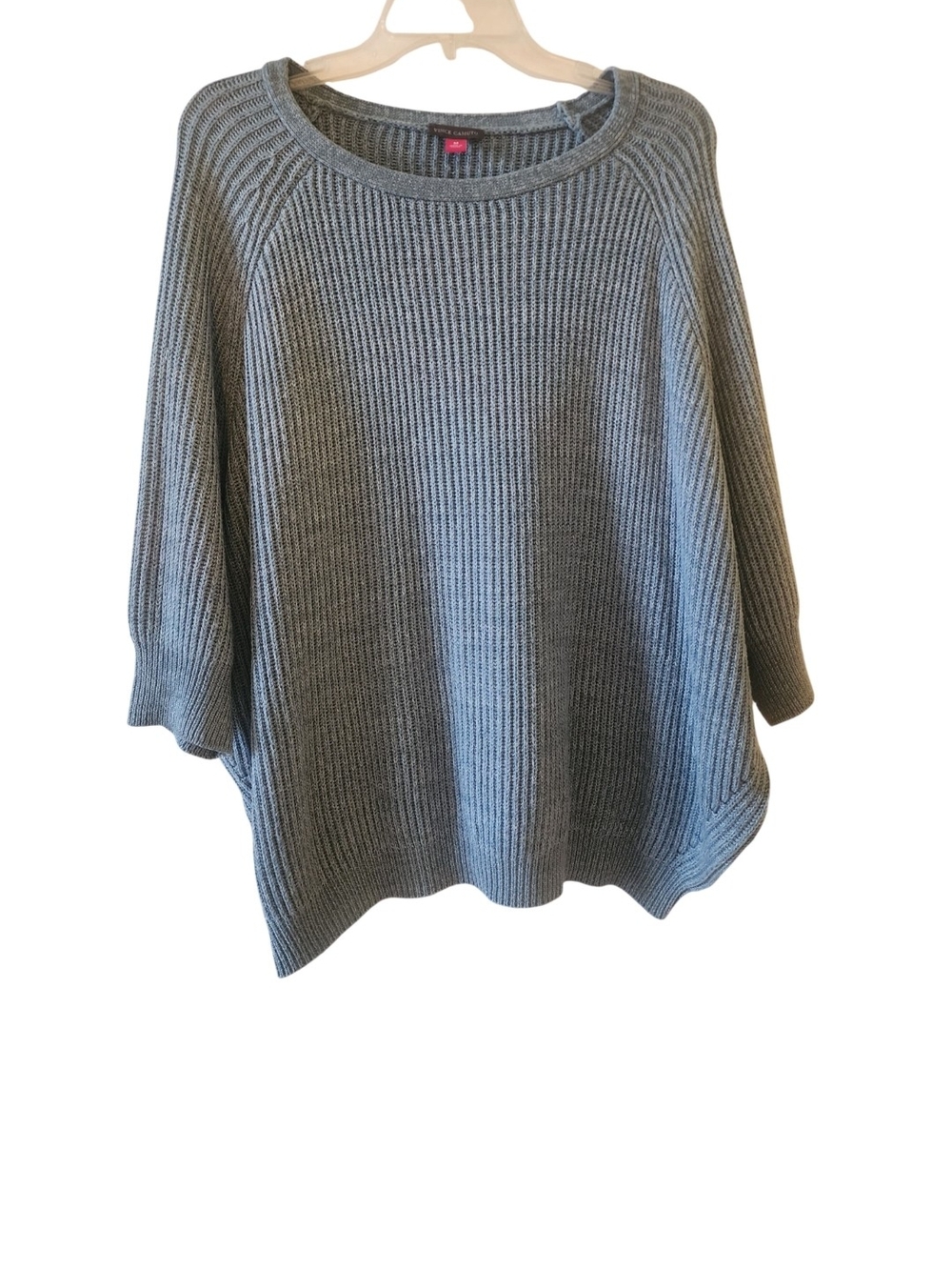 Vince Camuto Light Blue Ribbed Crew Neck Sweater